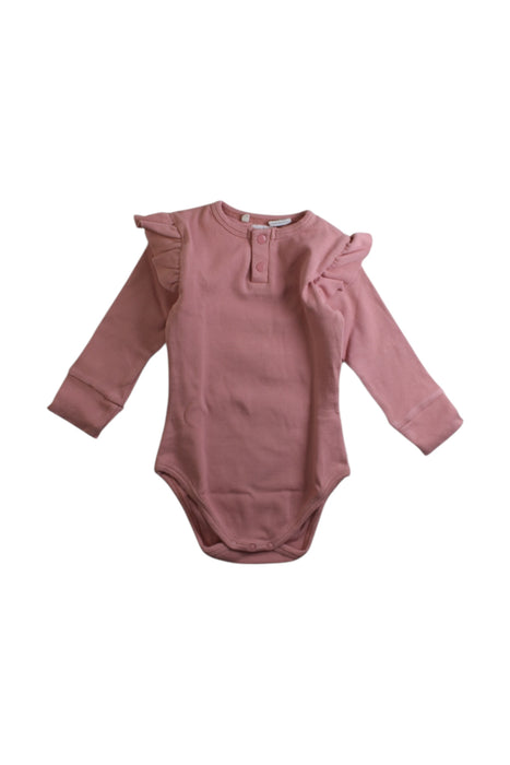 A Pink Long Sleeve Bodysuits from Snuggle Hunny in size 12-18M for girl. (Front View)
