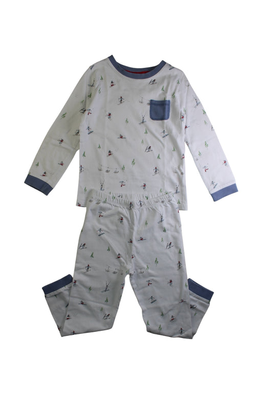 A White Pyjama Sets from The Little White Company in size 4T for boy. (Front View)