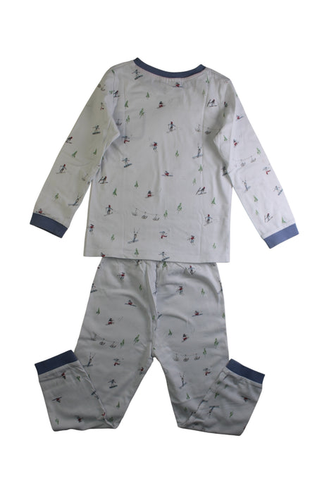 A White Pyjama Sets from The Little White Company in size 4T for boy. (Back View)