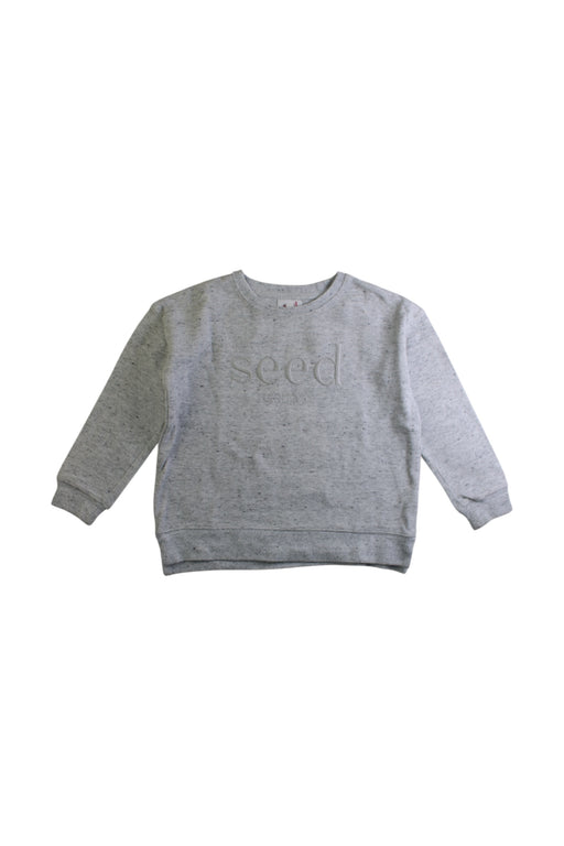 A Grey Crewneck Sweatshirts from Seed in size 5T for boy. (Front View)
