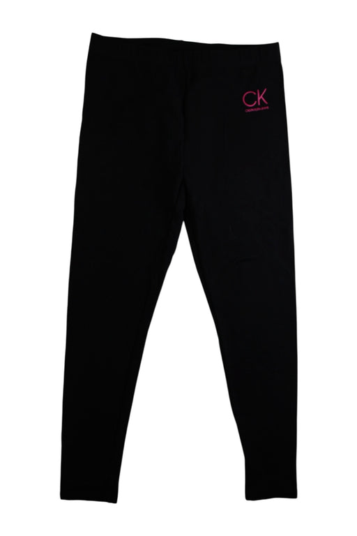 A Black Leggings from Calvin Klein in size 10Y for girl. (Front View)