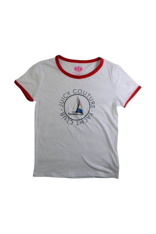A White Short Sleeve T Shirts from Juicy Couture in size 6T for girl. (Front View)