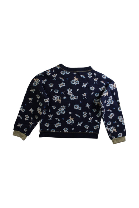 A Navy Crewneck Sweatshirts from Petit Bateau in size 4T for girl. (Back View)