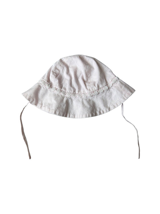 A Pink Sun Hats from Chloe in size 3-6M for girl. (Front View)
