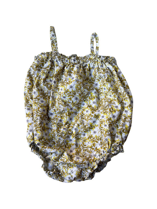 A Yellow Sleeveless Rompers from Bonpoint in size 3-6M for girl. (Front View)