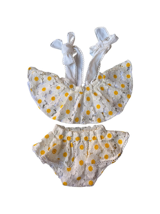 A White Bikinis from Chloe and Amelie in size 3-6M for girl. (Back View)