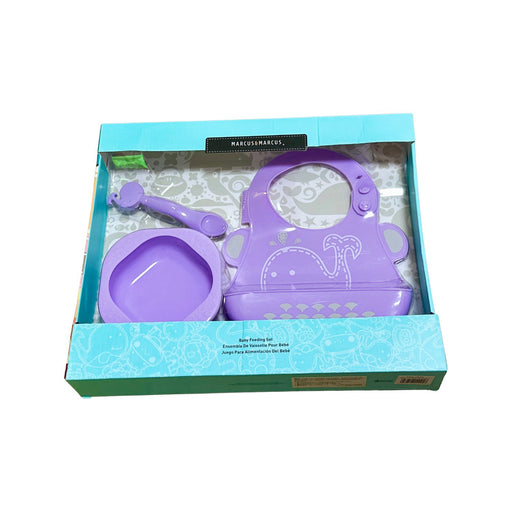 A Purple Bibs from Marcus & Marcus in size O/S for neutral. (Front View)