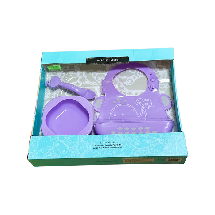 A Purple Bibs from Marcus & Marcus in size O/S for neutral. (Front View)