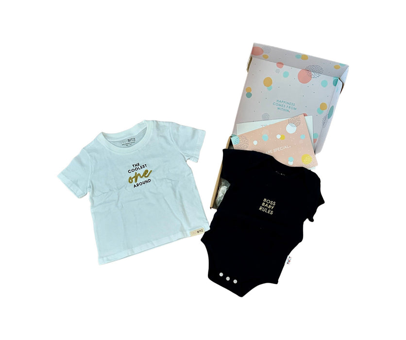 A Black Gift Sets from TinyBitz in size 12-18M for neutral. (Back View)