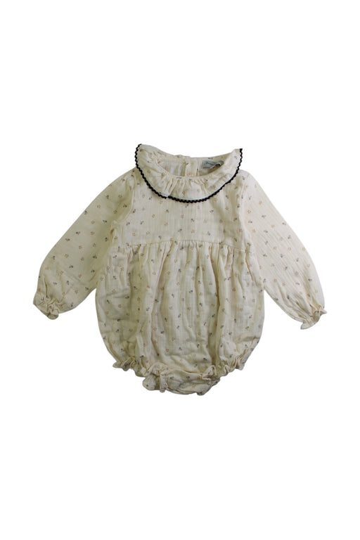 A White Long Sleeve Bodysuits from Petite Lucette in size 3T for girl. (Front View)