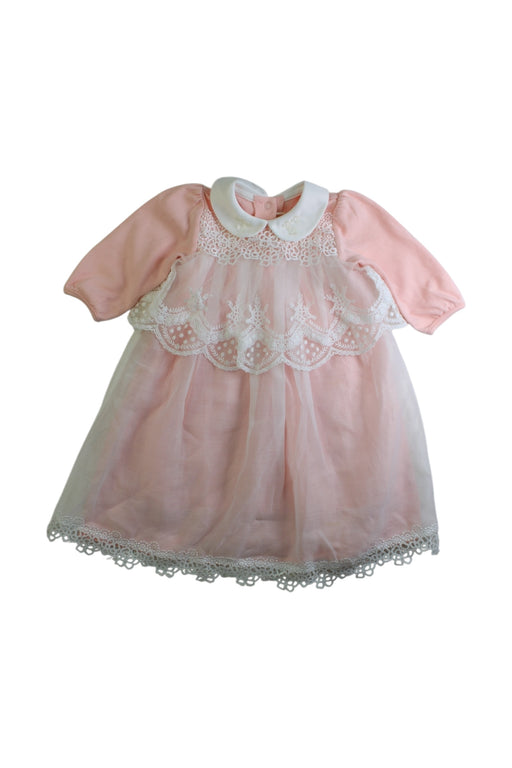 A Pink Sleeveless Dresses from Momonittu in size 0-3M for girl. (Front View)