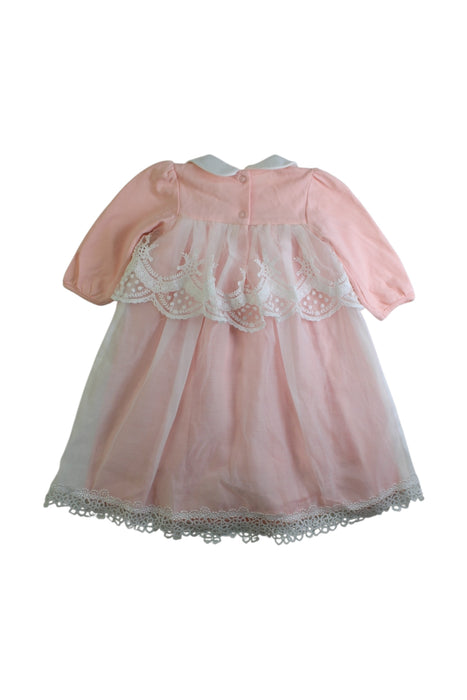 A Pink Sleeveless Dresses from Momonittu in size 0-3M for girl. (Back View)