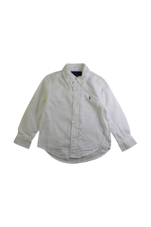 A White Long Sleeve Shirts from Ralph Lauren in size 3T for boy. (Front View)