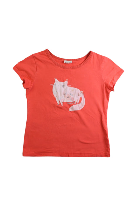 A Red Short Sleeve T Shirts from Momonittu in size 8Y for girl. (Front View)