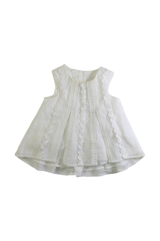 A White Sleeveless Dresses from Nicholas & Bears in size 2T for girl. (Front View)