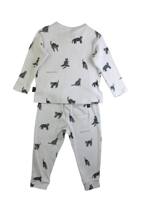 A White Pyjama Sets from Gelato Pique in size 18-24M for boy. (Back View)