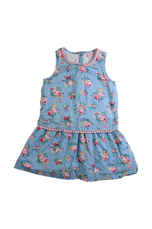 A Blue Sleeveless Dresses from Cath Kids London in size 2T for girl. (Front View)
