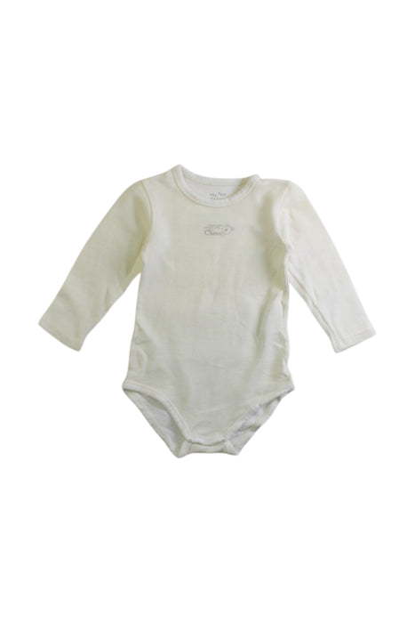 A White Long Sleeve Bodysuits from Chicco in size 6-12M for boy. (Front View)