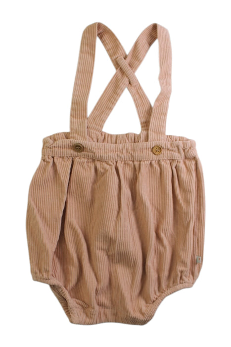 A Beige Overall Shorts from Petite Lucette in size 3T for neutral. (Front View)