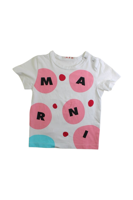 A Multicolour Short Sleeve T Shirts from Marni in size 12-18M for girl. (Front View)