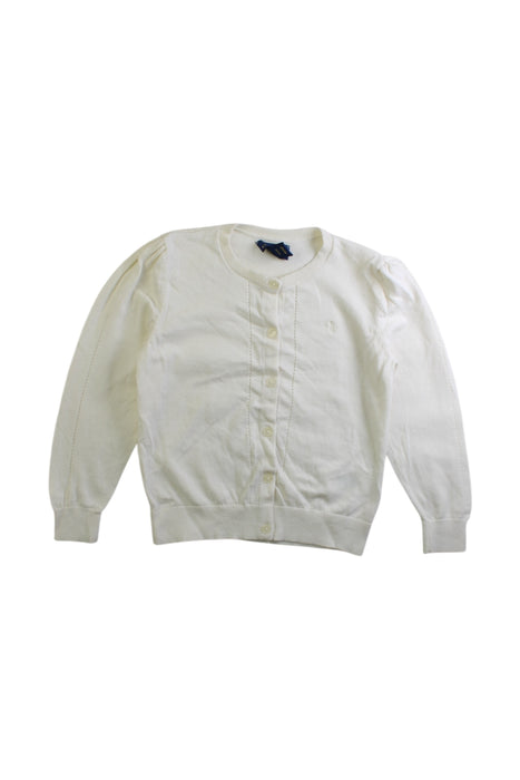 A White Cardigans from Polo Ralph Lauren in size 5T for girl. (Front View)