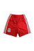 A Red Shorts from Adidas in size 5T for boy. (Front View)