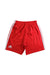A Red Shorts from Adidas in size 5T for boy. (Back View)