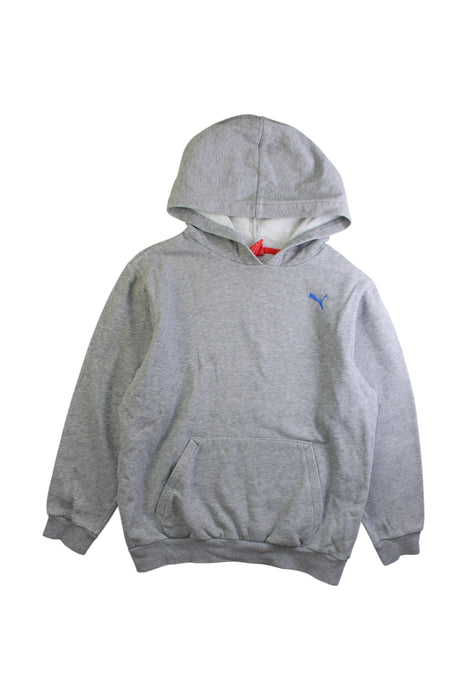A Grey Hooded Sweatshirts from Puma in size 10Y for boy. (Front View)