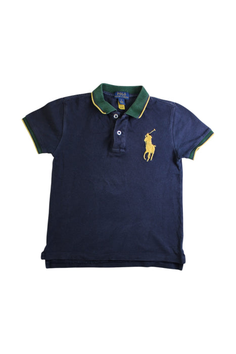A Navy Short Sleeve Polos from Polo Ralph Lauren in size 6T for boy. (Front View)