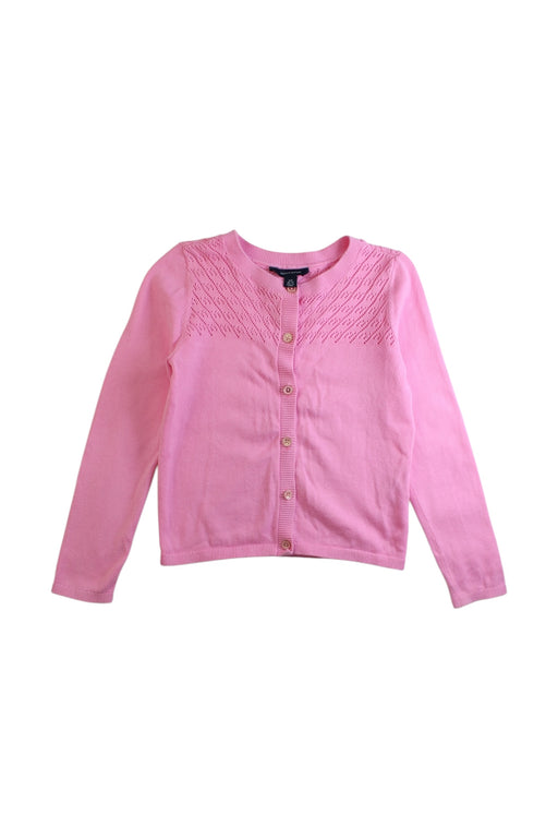 A Pink Cardigans from Tommy Hilfiger in size 6T for girl. (Front View)
