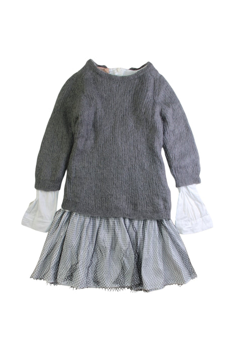 A Grey Long Sleeve Dresses from Nº21 in size 8Y for girl. (Front View)