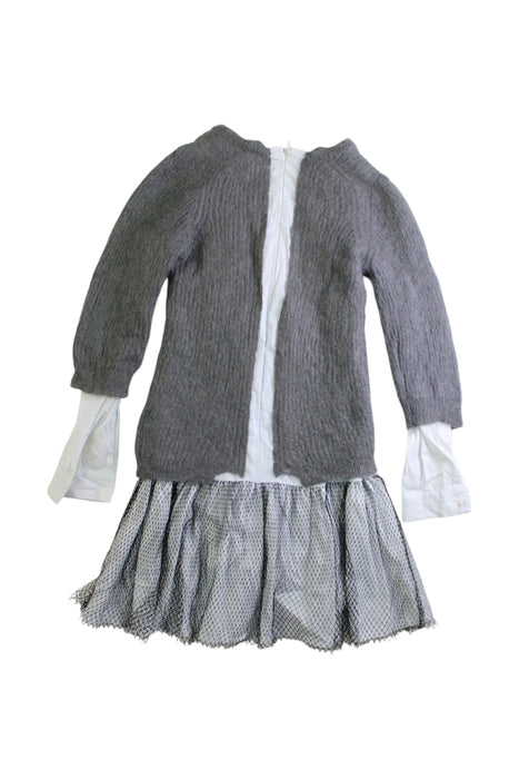 A Grey Long Sleeve Dresses from Nº21 in size 8Y for girl. (Back View)