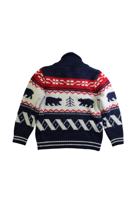 A Multicolour Knit Sweaters from Les Enphants in size 6T for boy. (Back View)