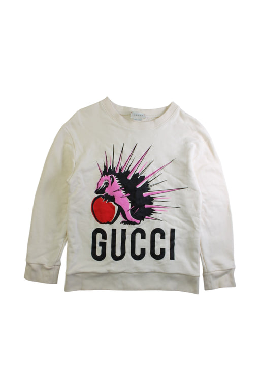 A White Crewneck Sweatshirts from Gucci in size 8Y for girl. (Front View)