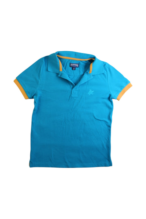 A Blue Short Sleeve Polos from Vilebrequin in size 10Y for boy. (Front View)