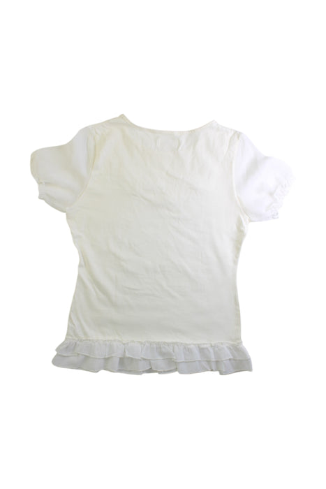 A Ivory Short Sleeve Tops from Chickeeduck in size 14Y for girl. (Back View)