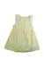 A Yellow Sleeveless Dresses from Chickeeduck in size 18-24M for girl. (Back View)