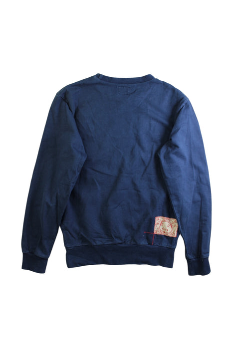 A Navy Crewneck Sweatshirts from Evisu in size 11Y for boy. (Back View)