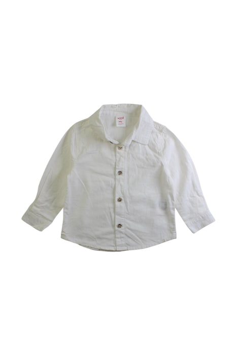 A White Long Sleeve Shirts from Seed in size 12-18M for boy. (Front View)