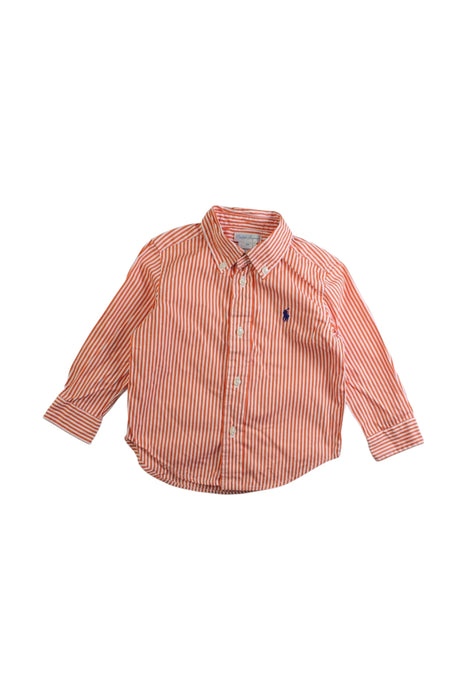 A Orange Long Sleeve Shirts from Ralph Lauren in size 12-18M for boy. (Front View)