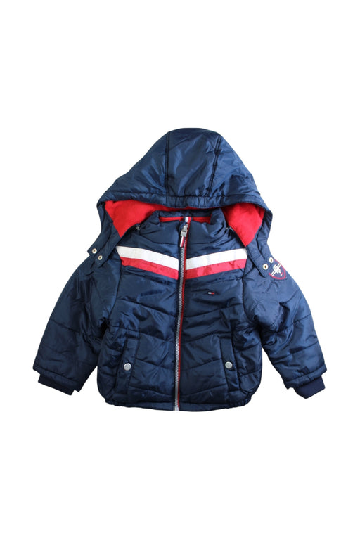 A Navy Puffer/Quilted Coats & Outerwear from Tommy Hilfiger in size 3T for boy. (Front View)