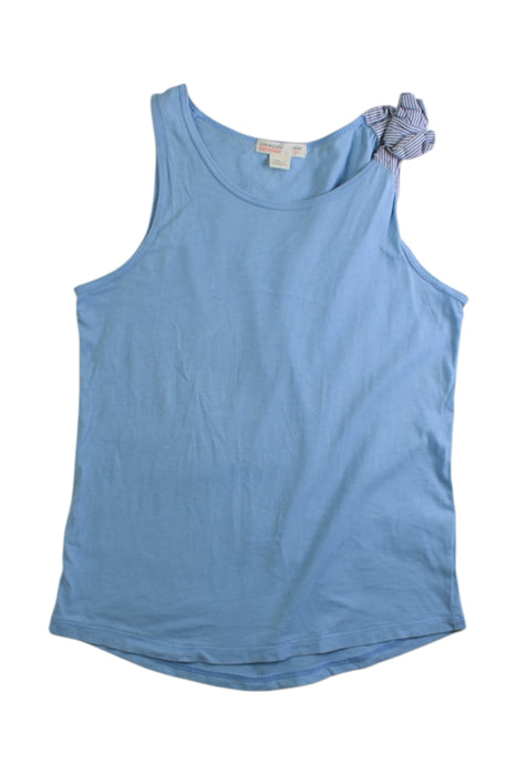A Blue Sleeveless Tops from Crewcuts in size 6T for girl. (Front View)
