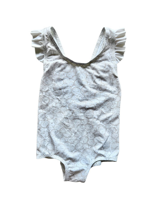 A White Swimsuits from Eberjey in size 4T for girl. (Front View)