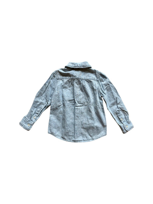 A Blue Long Sleeve Shirts from Polo Ralph Lauren in size 3T for girl. (Back View)