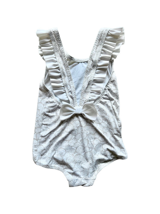 A White Swimsuits from Eberjey in size 4T for girl. (Back View)