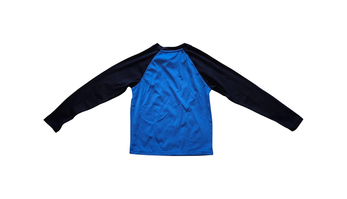 A Blue Rash Guards from Moody Tiger in size 8Y for boy. (Back View)