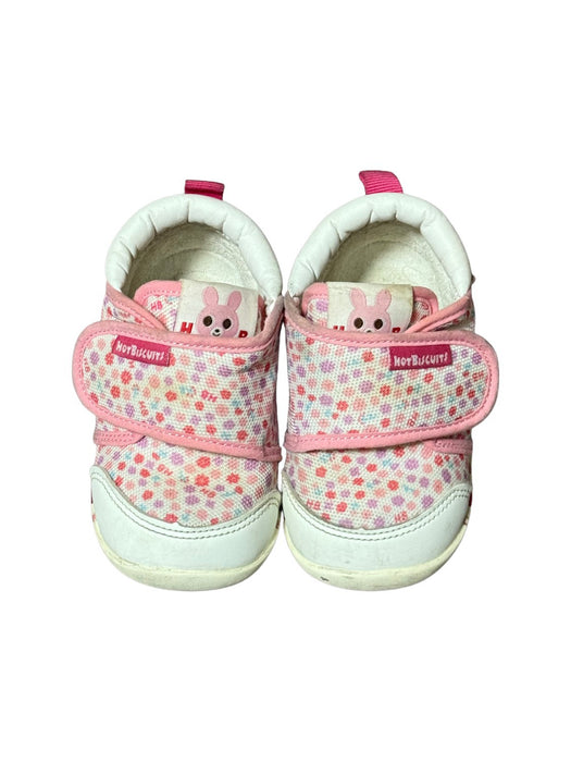 A Pink Sneakers from Hot Biscuits Mikihouse in size 18-24M for girl. (Front View)
