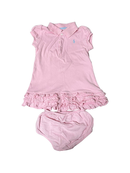 A Pink Dress Sets from Ralph Lauren in size 12-18M for girl. (Front View)
