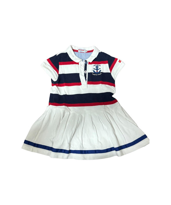 A White Short Sleeve Dresses from Miki House in size 18-24M for girl. (Front View)