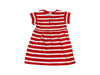 A Red Short Sleeve Dresses from Petit Bateau in size 18-24M for girl. (Front View)